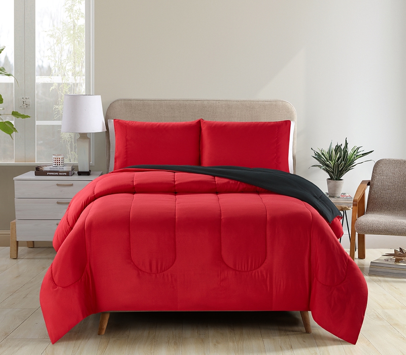 red black reversible bedding