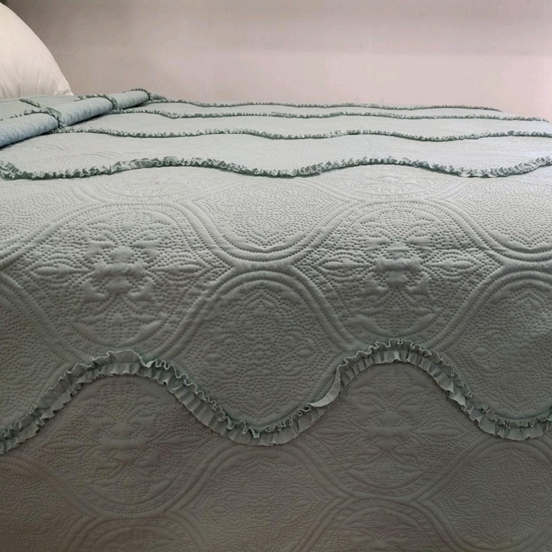quilted covers ultrasonic ruffle bedspreads